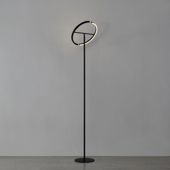 Eglo castelpoto piantana led 17,6w 3000k 180cm dimmerabile per soggiorno moderna nera