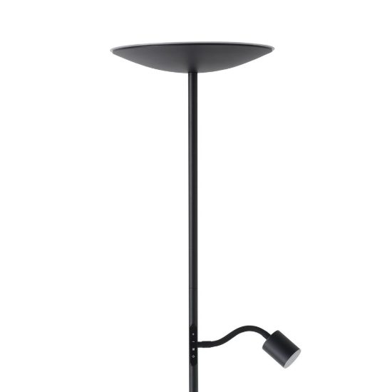 Eglo conivarino piantana led 30,5w 2700k 170cm dimmerabile per soggiorno moderna nera