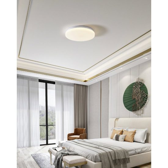 Eglo frania z plafoniera led 12w rgb 2700k 6500k 31cm con controllo smart moderna bianca