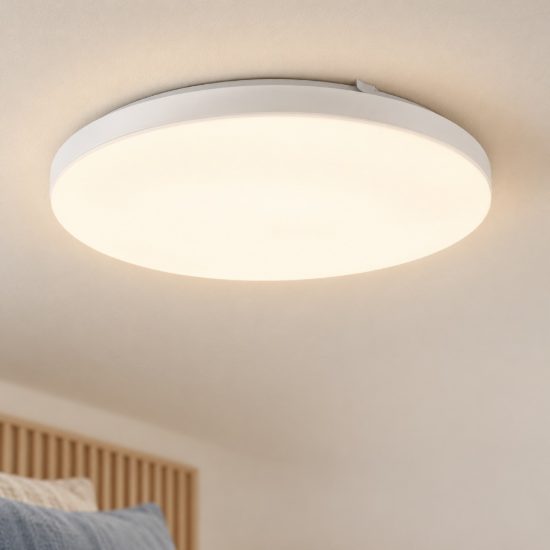 Eglo frania z plafoniera led 20w rgb 2700k 6500k 43cm smart per camera da letto moderna bianca