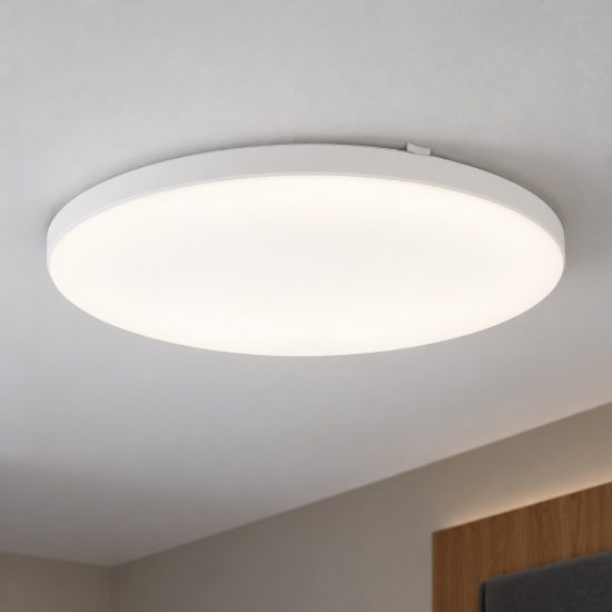 Eglo frania z plafoniera led 25w rgb 2700k 6500k 50cm smart per camera da letto moderna bianca