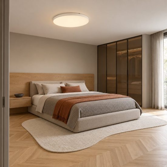 Eglo frania z plafoniera led 25w rgb 2700k 6500k 50cm smart per camera da letto moderna bianca
