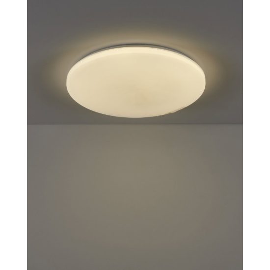 Eglo frania z plafoniera led 25w rgb 2700k 6500k 50cm smart per camera da letto moderna bianca