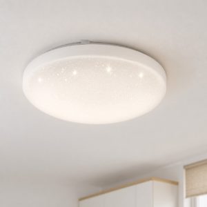 Eglo frania z plafoniera led 12w rgb 2700k 6500k 31cm smart bianca e cristallo