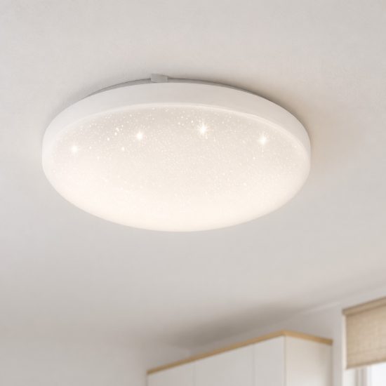Eglo frania z plafoniera led 12w rgb 2700k 6500k 31cm smart bianca e cristallo