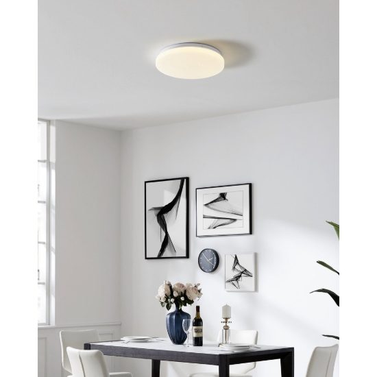 Eglo frania z plafoniera led 12w rgb 2700k 6500k 31cm smart bianca e cristallo