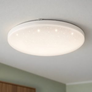 Eglo frania z plafoniera led 20w rgb 2700k 6500k 43cm smart per sala da pranzo bianca e cristallo