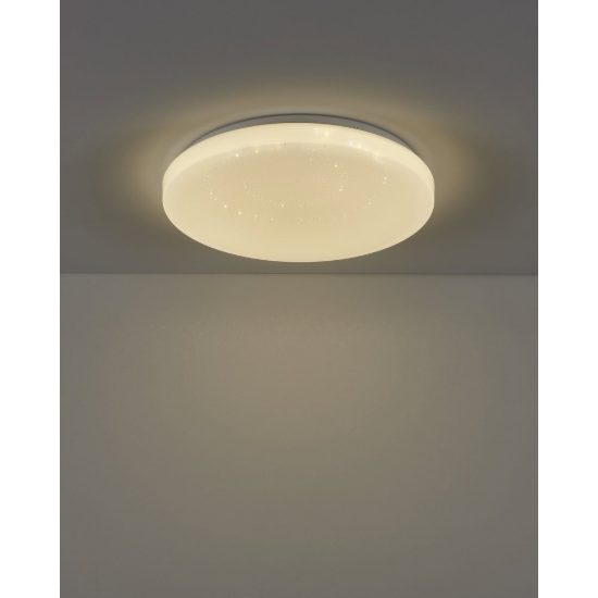 Eglo frania z plafoniera led 20w rgb 2700k 6500k 43cm smart per sala da pranzo bianca e cristallo
