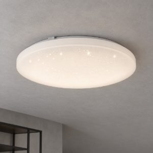 Eglo frania z plafoniera led 25w rgb 2700k 6500k 50cm smart per sala da pranzo bianca e cristallo