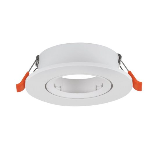 Eglo barranco gu10 faretto da incasso per cartongesso orientabile foro 6,8cm bianco