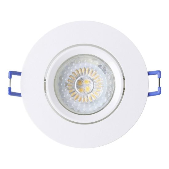 Eglo barranco gu10 set 3 faretti da incasso per cartongesso orientabili foro 6,8cm bianco