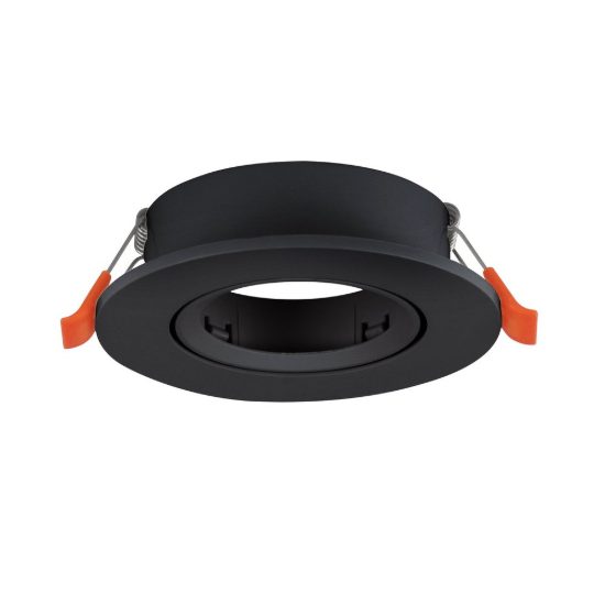 Eglo barranco gu10 faretto da incasso per cartongesso orientabile foro 6,8cm nero