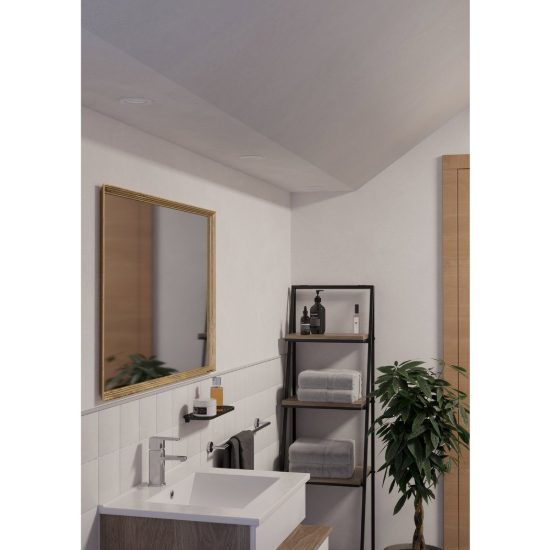Eglo barranco gu10 faretto da incasso per cartongesso orientabile led 4,5w 3000k ip44 foro 6,8cm bianco