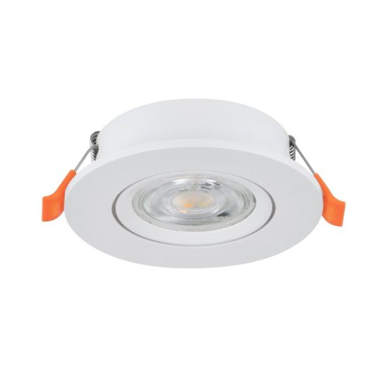 Eglo barranco faretto da incasso per cartongesso orientabile led 4,5w cct 2700k 6500k foro 6,8cm bianco