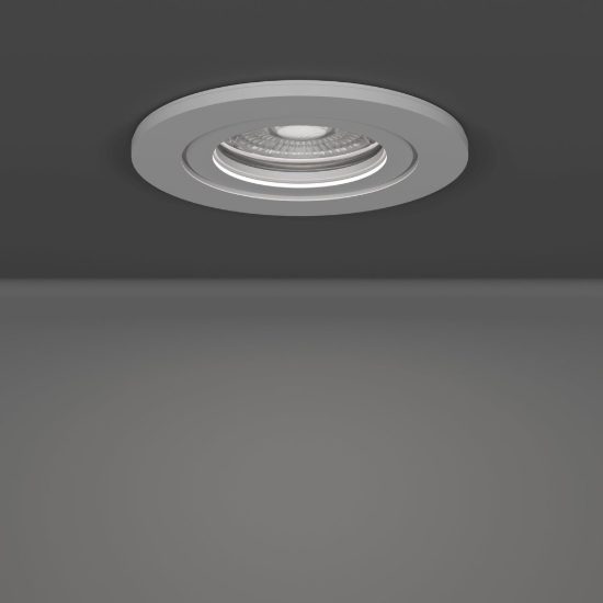 Eglo barranco faretto da incasso per cartongesso orientabile led 4,5w cct 2700k 6500k foro 6,8cm bianco