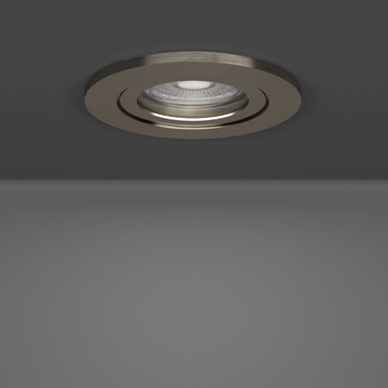 Eglo barranco set 5 faretti da incasso per cartongesso orientabili led 5x4,5w cct 2700k 6500k foro 6,8cm nichel opaco