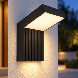 Eglo grottazzolina applique da esterno led 10w 3000k 11cm ip65 moderna rettangolare nera