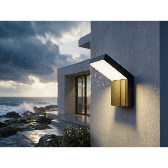 Eglo grottazzolina applique da esterno led 10w 3000k 11cm ip65 moderna rettangolare nera