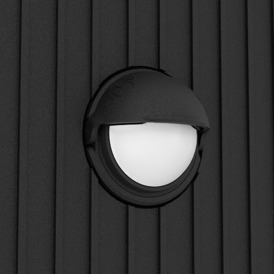 Eglo grottazzolina applique da esterno led 10w 3000k 11cm ip65 moderna rettangolare nera con sensore di movimento