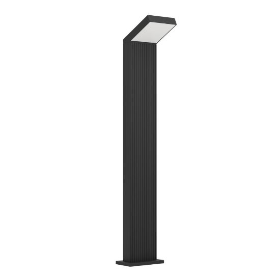 Eglo grottazzolina lampioncino da giardino led 10w 3000k 80cm ip65 moderno quadrato nero