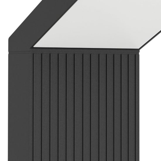 Eglo grottazzolina lampioncino da giardino led 10w 3000k 80cm ip65 moderno quadrato nero