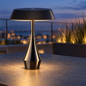 Eglo turcio lampada da tavolo per esterno led 5w cct 2500k 4000k 20cm ip44 ricaricabile moderna nera lucida