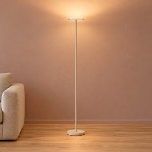 Eglo piagnolo piantana led 20w cct 2700k 6500k 168cm dimmerabile per soggiorno moderna sabbia