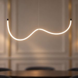 Eglo glow ww lampadario led 24w 3000k 300cm per sala da pranzo moderno nero