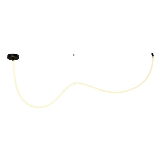 Eglo glow ww lampadario led 24w 3000k 300cm per sala da pranzo moderno nero