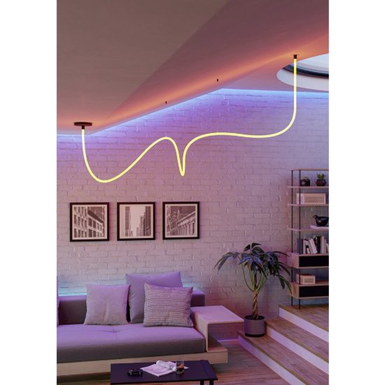 Eglo glow ww lampadario led 24w 3000k 300cm per sala da pranzo moderno nero