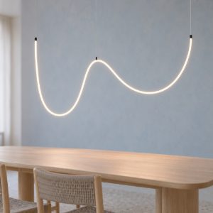 Eglo glow ww lampadario led 24w 3000k 400cm per sala da pranzo moderno nero