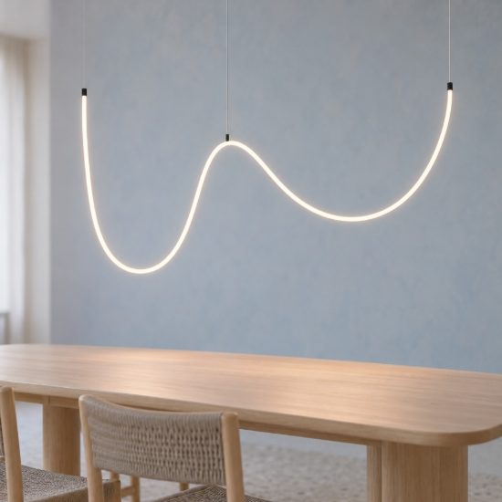 Eglo glow ww lampadario led 24w 3000k 400cm per sala da pranzo moderno nero