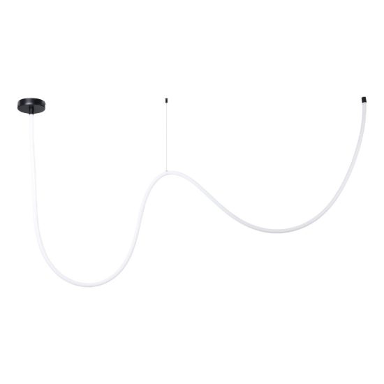 Eglo glow ww lampadario led 24w 3000k 400cm per sala da pranzo moderno nero
