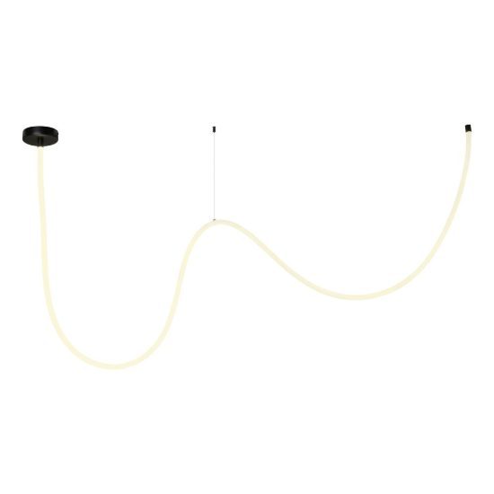 Eglo glow ww lampadario led 24w 3000k 400cm per sala da pranzo moderno nero