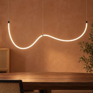 Eglo glow nw lampadario led 24w 4000k 300cm per sala da pranzo moderno nero
