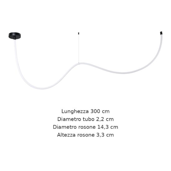 Eglo glow nw lampadario led 24w 4000k 300cm per sala da pranzo moderno nero