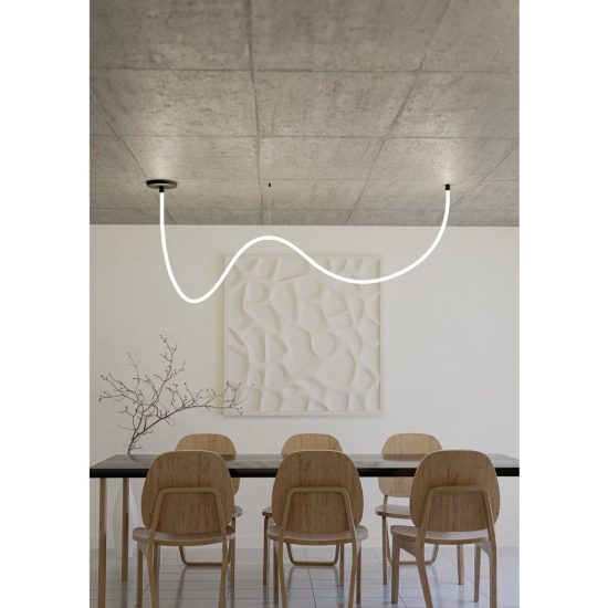 Eglo glow rgbw lampadario led 27w rgb 3000k 300cm con telecomando per sala da pranzo moderno nero