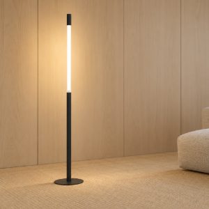Eglo parabita piantana led 12w 3000k 132cm dimmerabile per soggiorno moderna nera e bianca