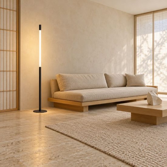Eglo parabita piantana led 12w 3000k 132cm dimmerabile per soggiorno moderna nera e bianca
