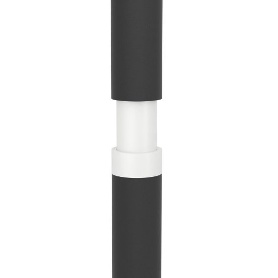 Eglo parabita piantana led 12w 3000k 132cm dimmerabile per soggiorno moderna nera e bianca