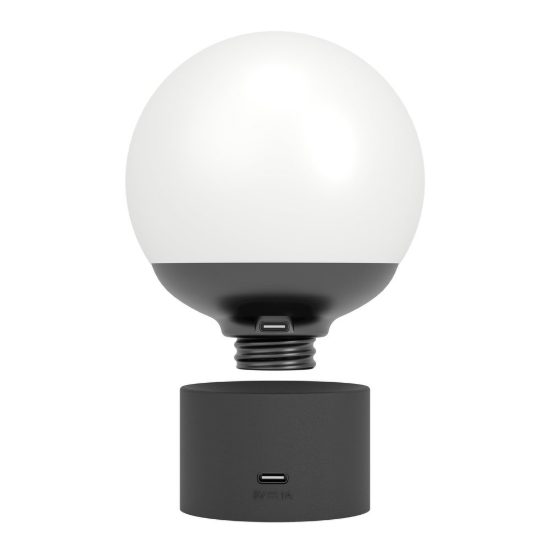 Eglo gombio abat-jour per camera da letto led 2,8w cct 2500k 4000k 12,7cm ricaricabile con telecomando moderna nera e bianca