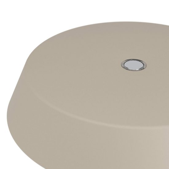 Eglo turcio lampada da tavolo per esterno led 5w cct 2500k 4000k 20cm ip44 ricaricabile moderna cromo e sabbia