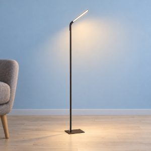 Eglo mirante piantana led 19,5w cct 2700k 6500k 158,4cm dimmerabile per soggiorno moderna nera