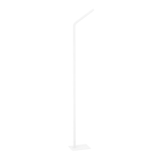 Eglo mirante piantana led 19,5w cct 2700k 6500k 158,4cm dimmerabile per soggiorno moderna bianca