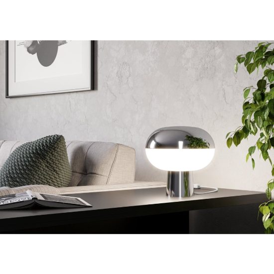 Eglo marini z abat-jour per camera da letto led 12w rgb 2700k 6500k 22cm smart moderna cromo