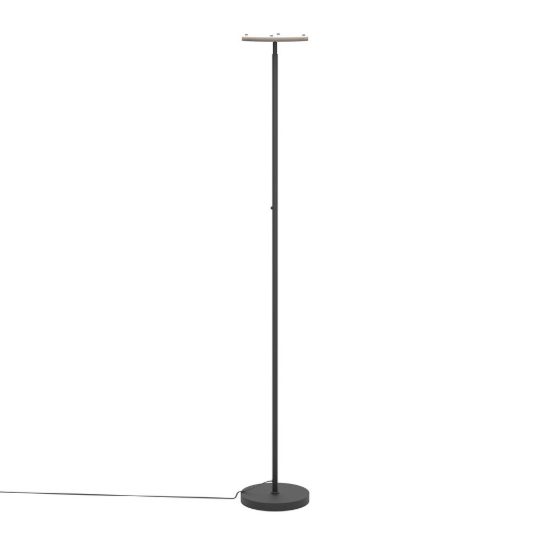 Eglo piagnolo piantana led 20w cct 2700k 6500k 168cm dimmerabile per soggiorno moderna nera