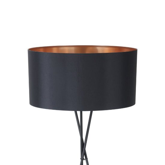 Eglo fondachelli piantana e27 151,5cm per soggiorno moderna nera