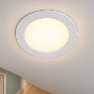 Eglo fueva 5 faretto da incasso per cartongesso led 5,5w 3000k dimmerabile foro 10,5cm bianco