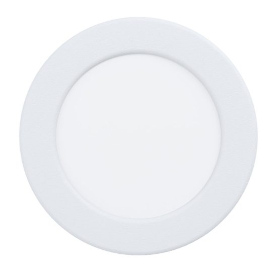 Eglo fueva 5 faretto da incasso per cartongesso led 5,5w 3000k dimmerabile foro 10,5cm bianco