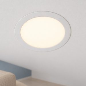 Eglo fueva 5 faretto da incasso per cartongesso led 11w 3000k dimmerabile foro 15,5cm bianco